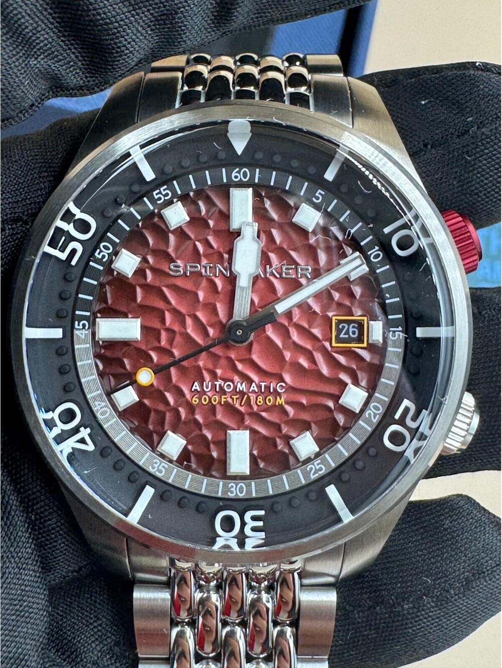 Spinnaker Bradner Automatic Red / Stainless Steel Red Dial Wristwatch SP-5062-99